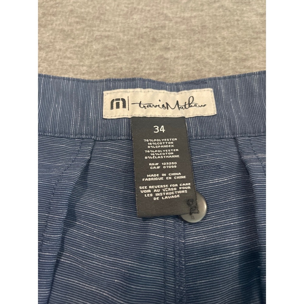 Travis Mathew Golf Shorts Hybrid Heather Blue Casual Walking Shorts Size 34 - Picture 5 of 13